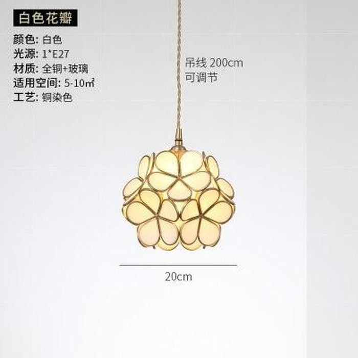 Vintage Glass Stone Flower Ceiling Light N READY-DWHOME