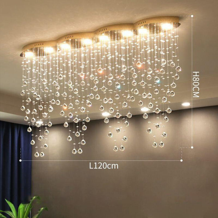 Modern Style Crystal Droplets Chandelier.