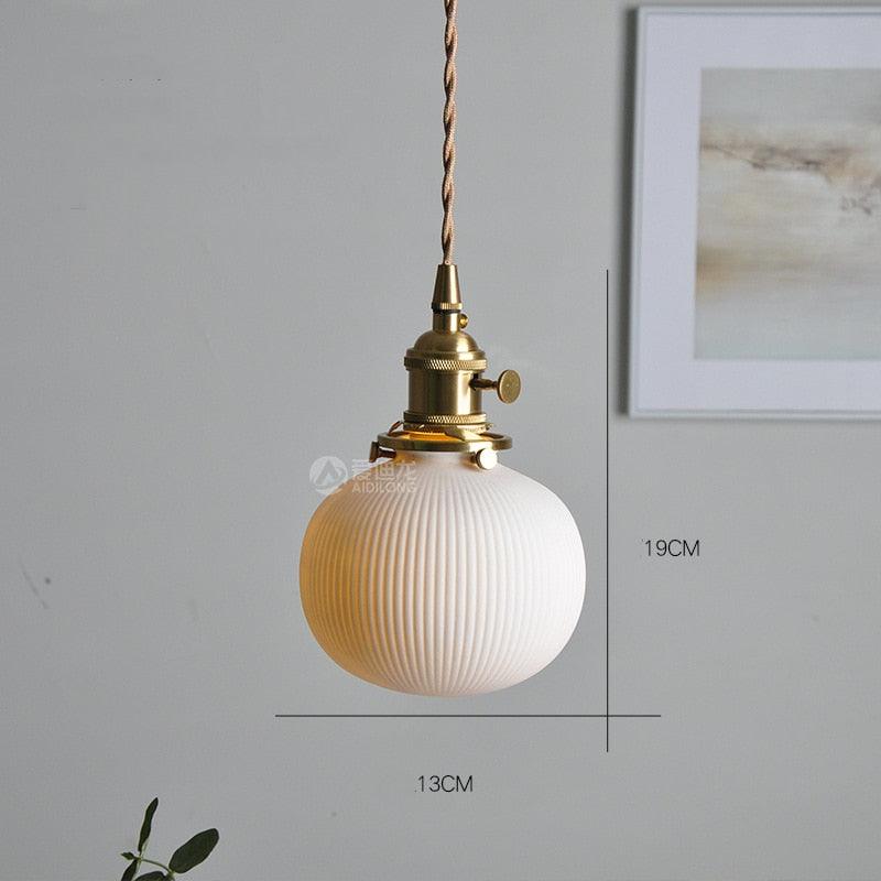 Luminaire suspendu pendentif en céramique style nordique - DWHOME