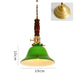 Vintage Style Green Glass Pendant Light.