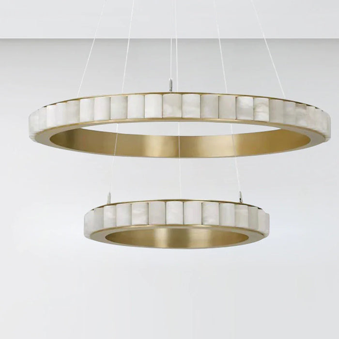 Moonshade Natural Marble Modern  Chandelier.