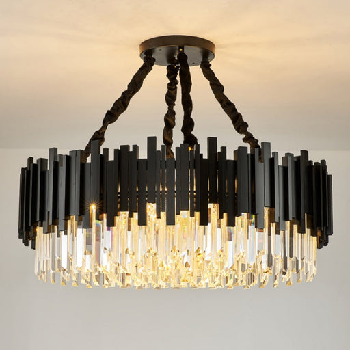 Gio Crystal Chandelier, Black.