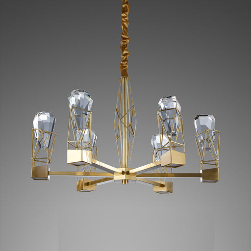 8-Light Modern Crystal Chandelier.