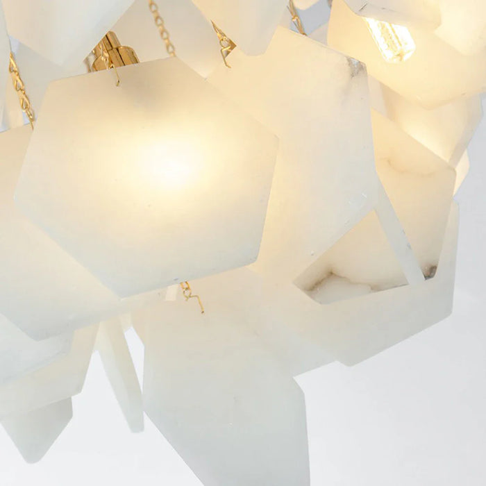 Moonshade Natural Marble Modern Chandelier.