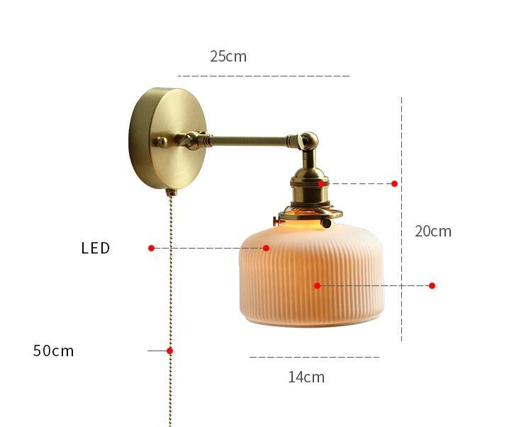 Modern Style Ceramic Pull Chain Wall Light - DWHOME