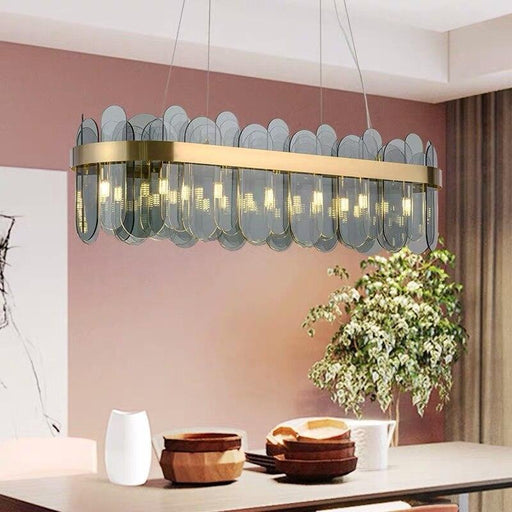 Modern Style Oval Shards Chandelier.