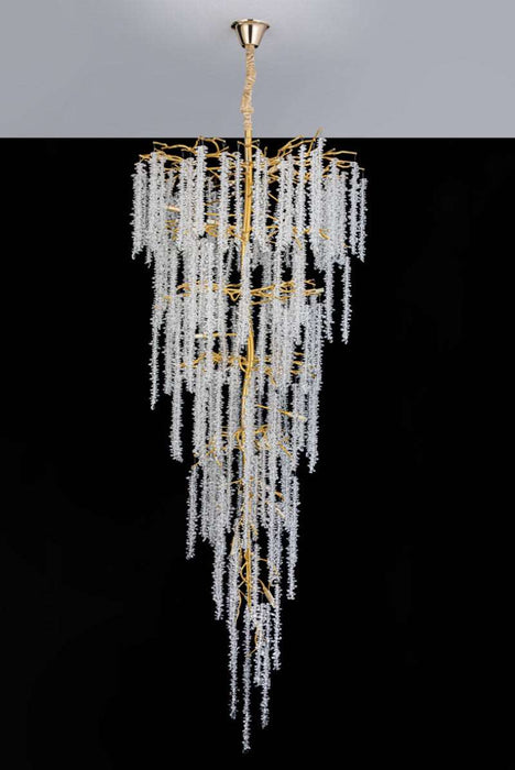 Albero Duplex Staircase Foyer Crystal Chandelier.