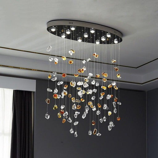 Modern Style Pebble Rain Chandelier.