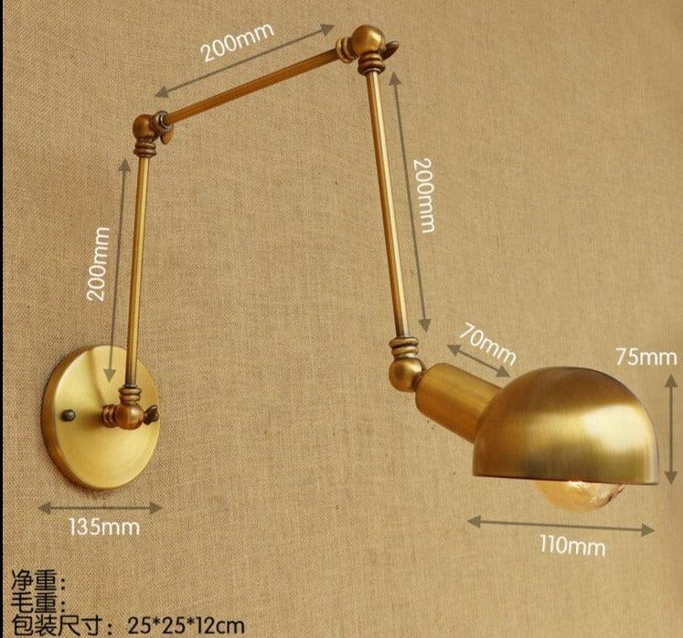 Retro Style Mechanical Gold Wall Light N READY - DWHOME