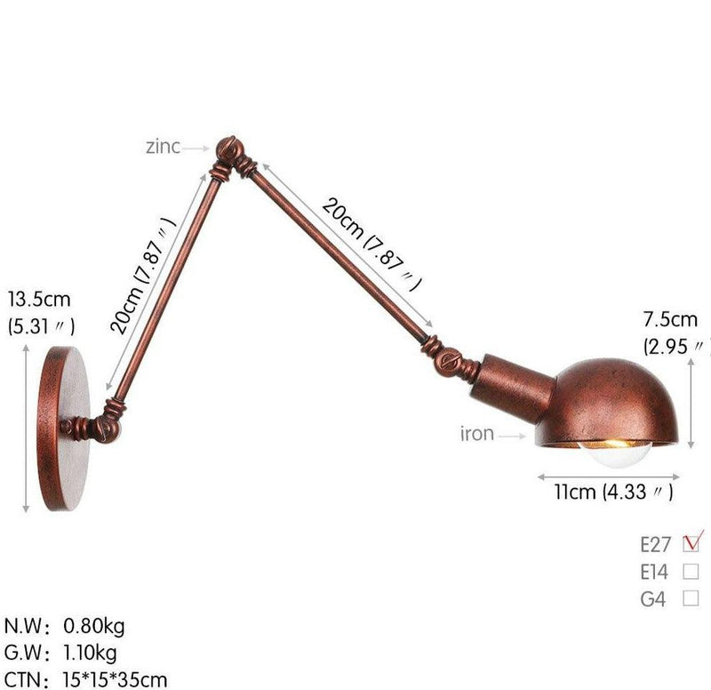 Nordic Style Extendable Wall Lamp-DWHOME