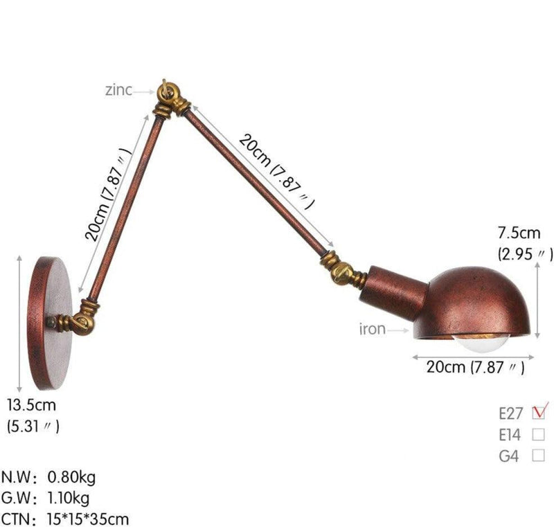 Nordic Style Extendable Wall Lamp-DWHOME
