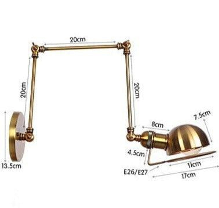 Retro Style Mechanical Gold Wall Light N READY-DWHOME