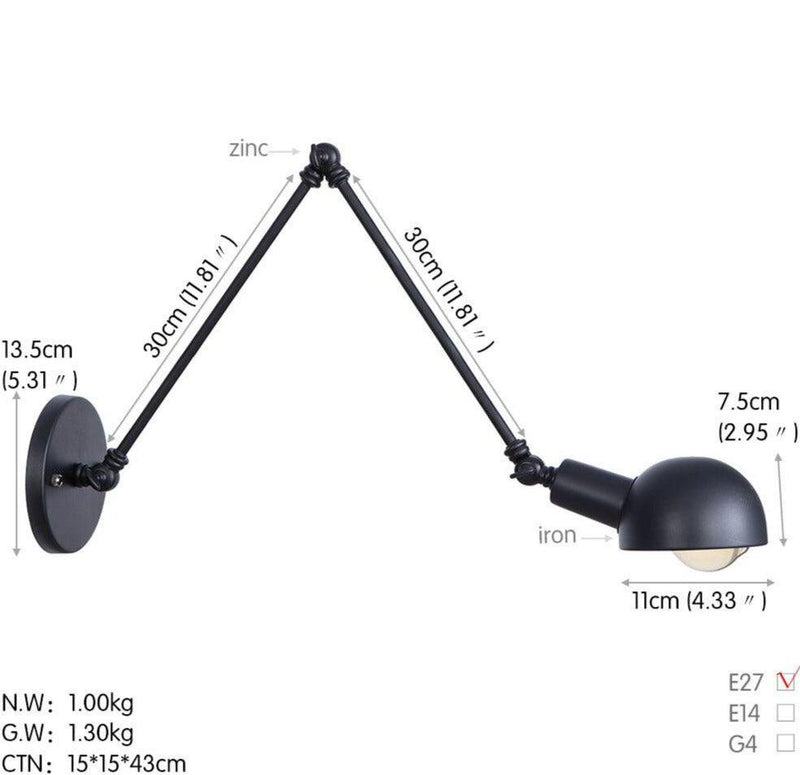 Nordic Style Extendable Wall Lamp-DWHOME