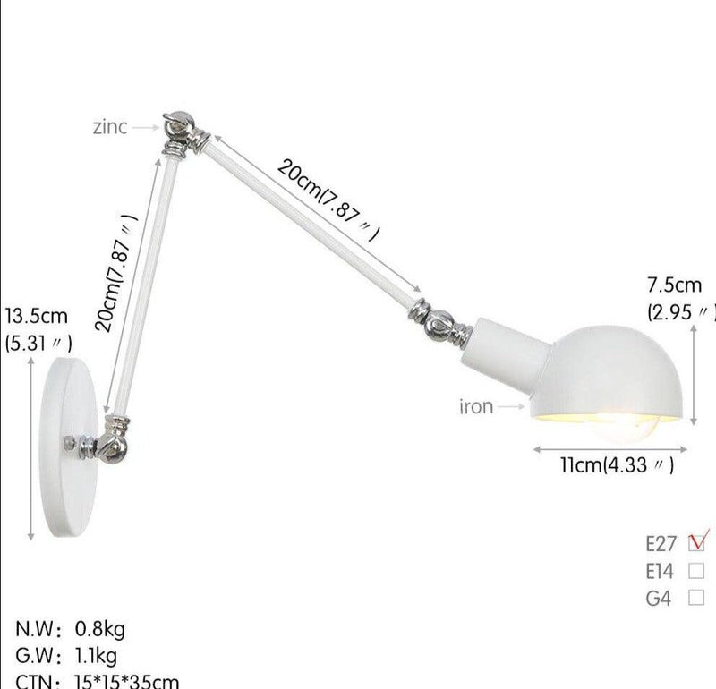 Nordic Style Extendable Wall Lamp-DWHOME
