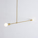 Surry Hills 2 Bulbs Modern Minimalist Line Pendant Light.