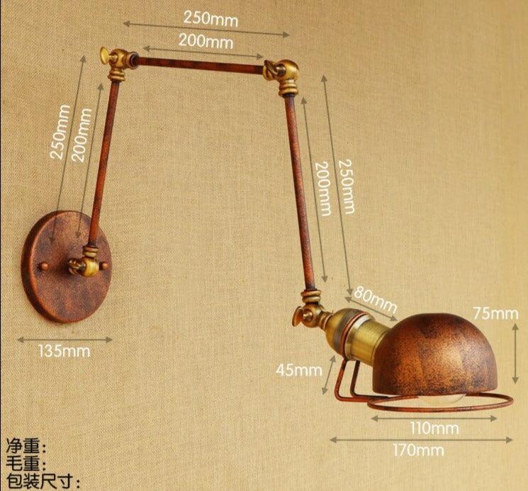 Retro Style Mechanical Gold Wall Light N READY-DWHOME