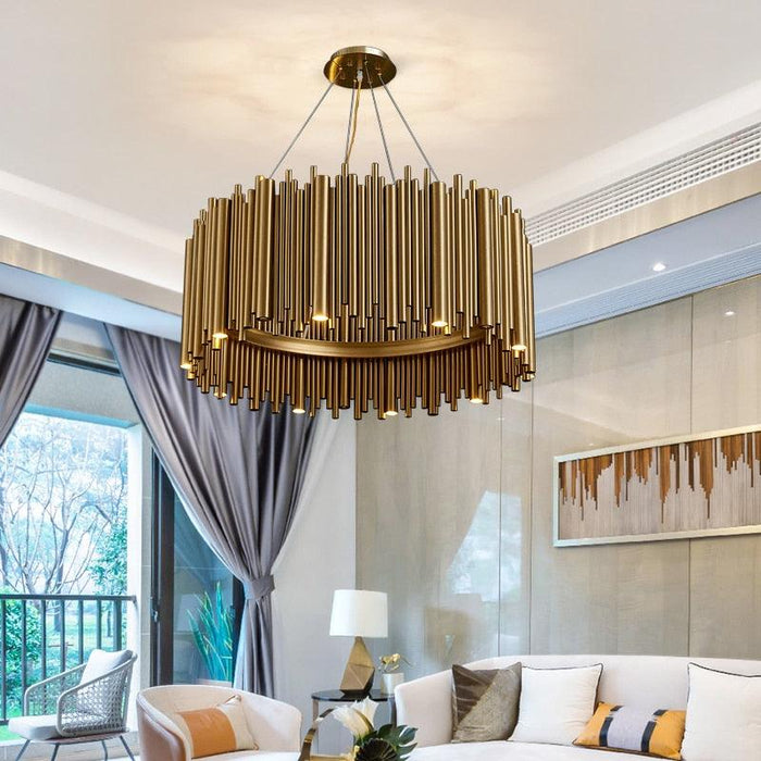 Modern Style Stainless Steel LED Chandelier.