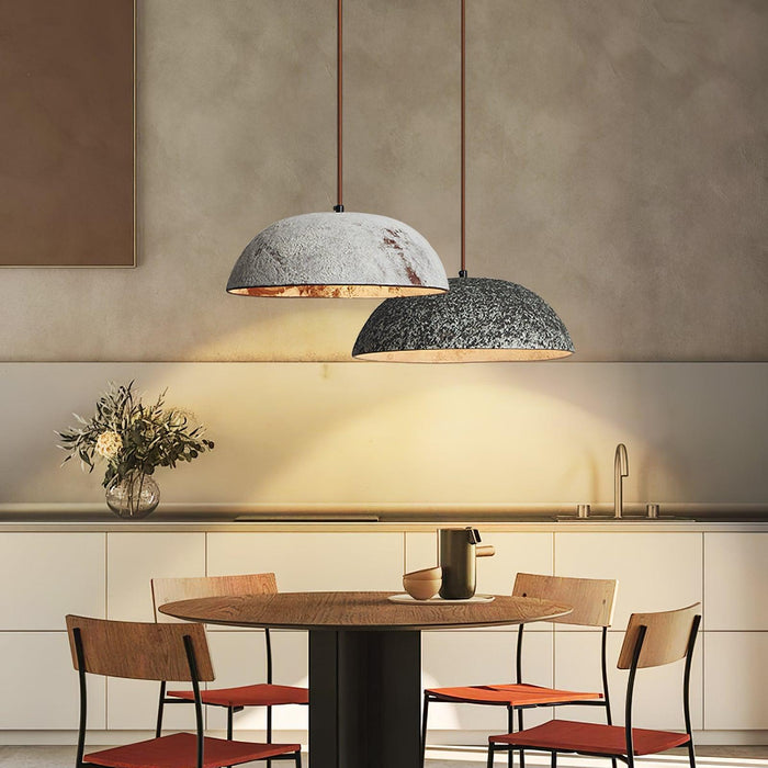 Half Dome Vintage Ceramic Pendant Lamp-DWHOME