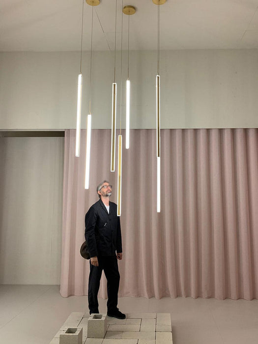 Halo Jewel Straight Pendant Light.