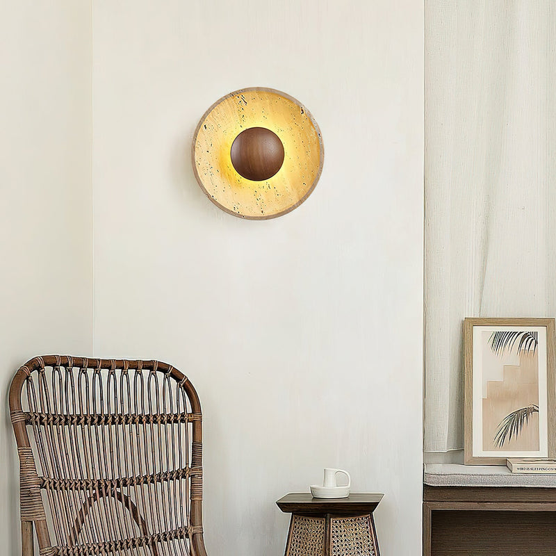 Halo Travertine Wall Light-DWHOME