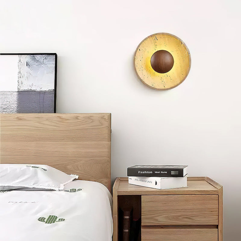 Halo Travertine Wall Light-DWHOME