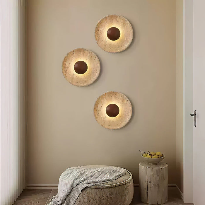 Halo Travertine Wall Light-DWHOME