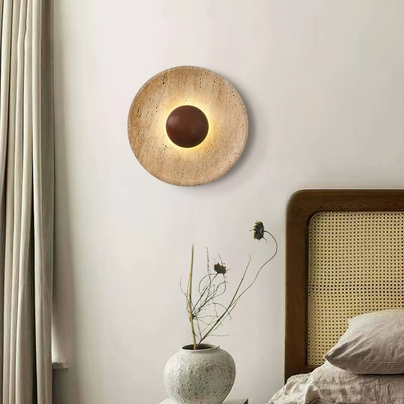 Halo Travertine Wall Light-DWHOME