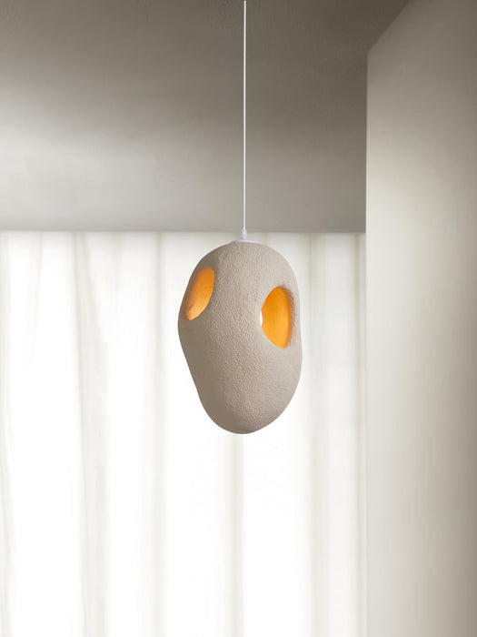 Hand-Built White Pendant Lamp-DWHOME