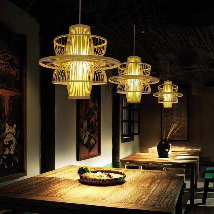 Handmade Sigyn Bamboo Pendant Lamp-DWHOME