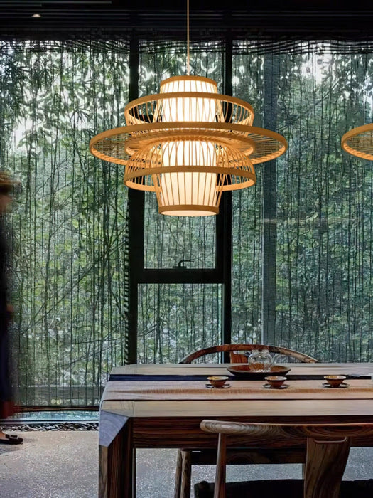 Handmade Sigyn Bamboo Pendant Lamp.