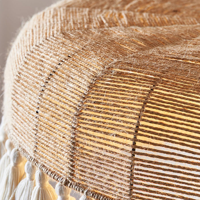 Handwoven Jute Pendant Light-DWHOME