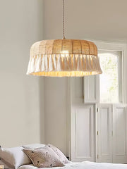 Handwoven Jute Pendant Light-DWHOME