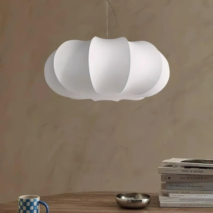 Oblate Silk Pendant Lamp-DWHOME