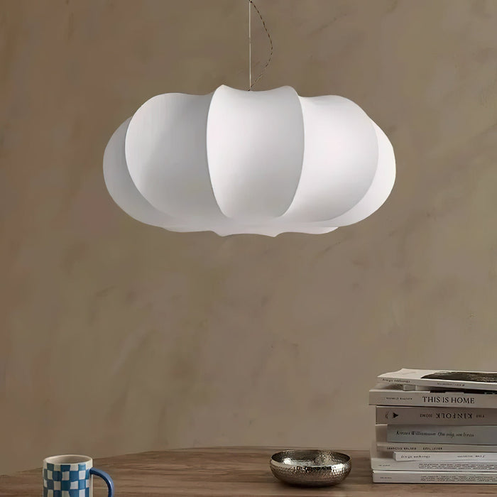 Oblate Silk Pendant Lamp.