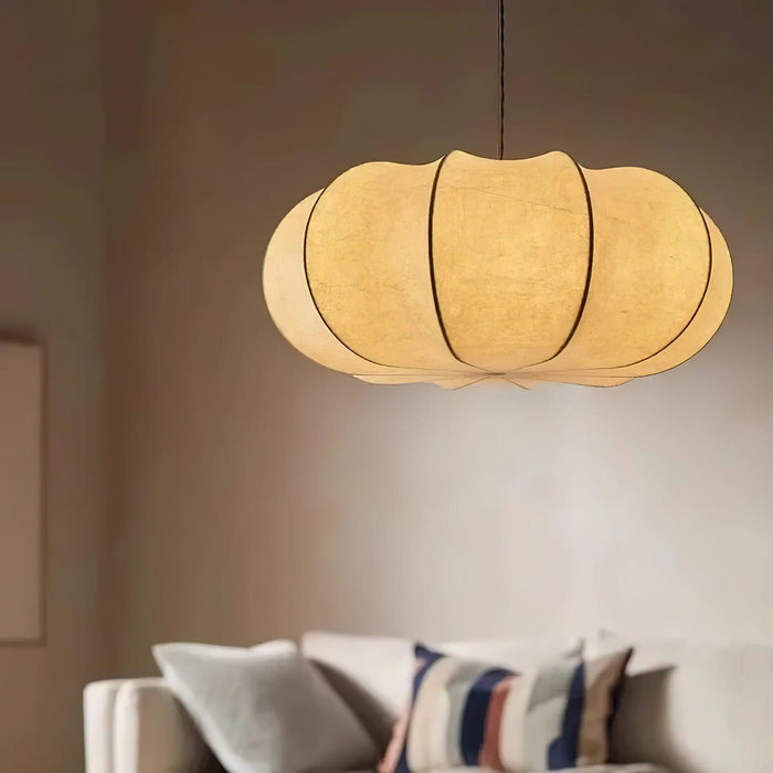 Oblate Silk Pendant Lamp-DWHOME