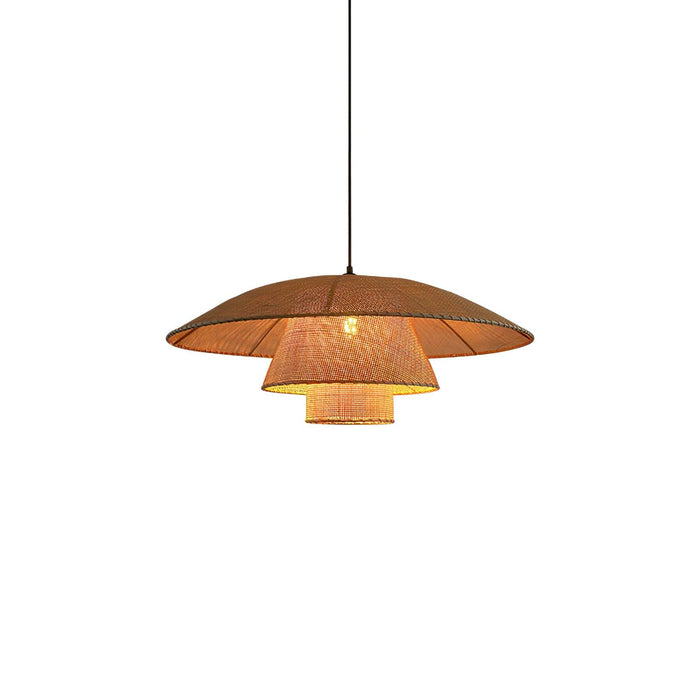 Hat Weave Rattan Pendant Lamp.