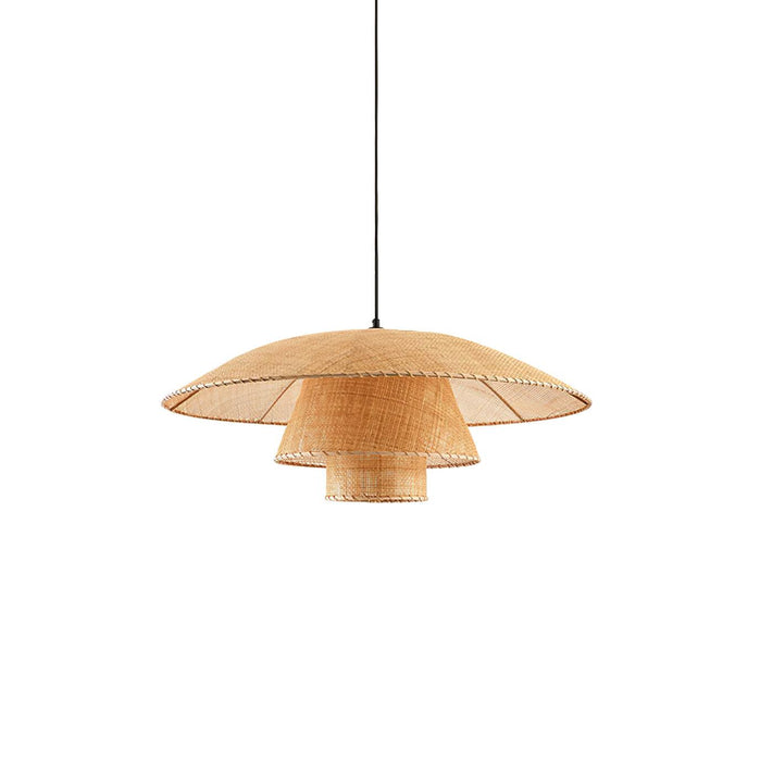 Hat Weave Rattan Pendant Lamp.