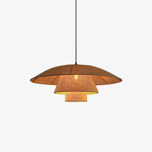 Hat Weave Rattan Pendant Lamp.