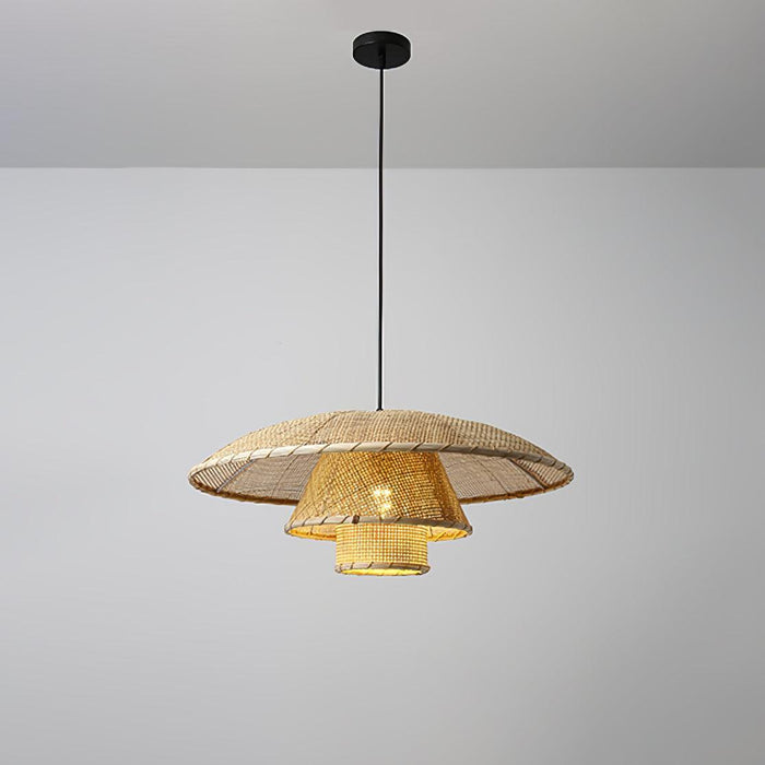 Hat Weave Rattan Pendant Lamp-DWHOME