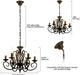 Hazel Black Rustic Outdoor Chandelier - Indoor Chandelier.