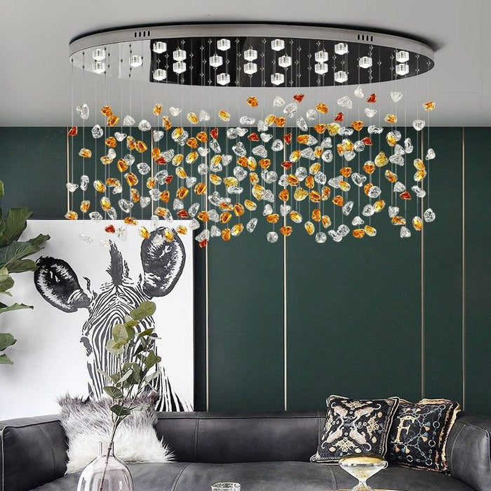 Modern Style Pebble Rain Chandelier.