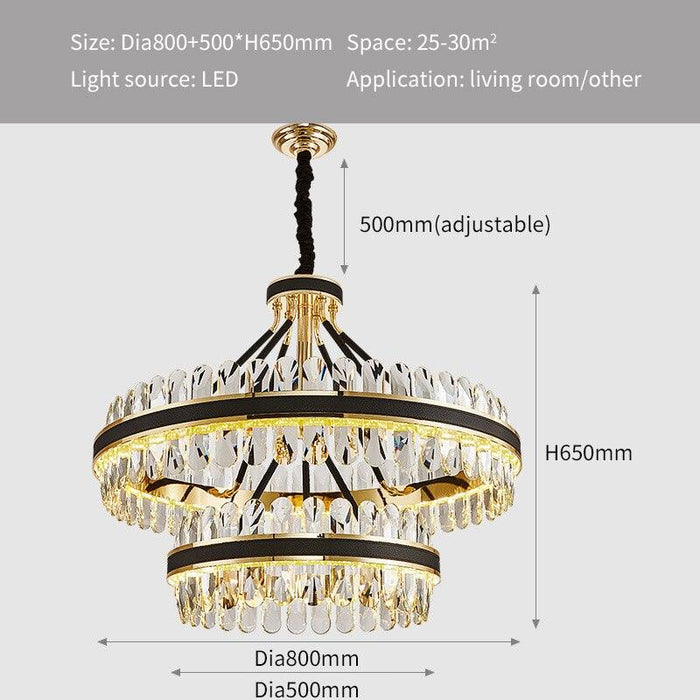 Postmodern Luxury Crystal Chandelier.