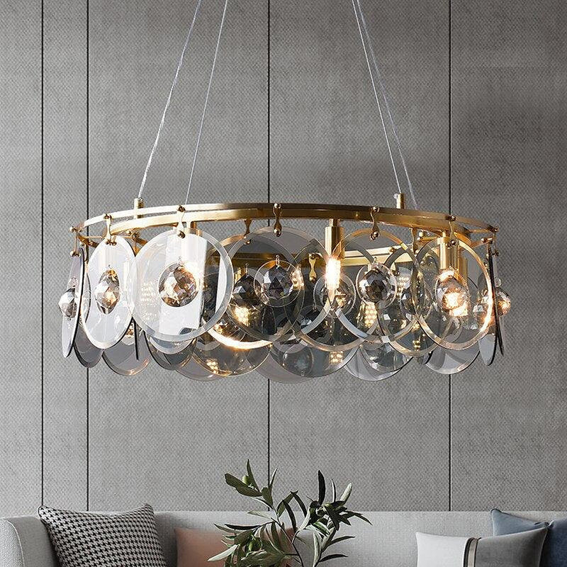 Modern Style Copper Shields Chandelier-DWHOME