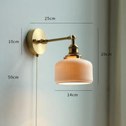 Nordic Style Glass Copper LED Wall Light-DWHOME