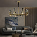 8-Light Modern Crystal Chandelier.