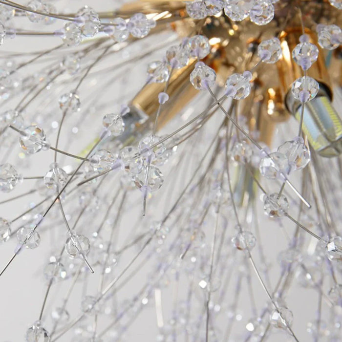 30" Crystal Dandelion Ceiling Light.