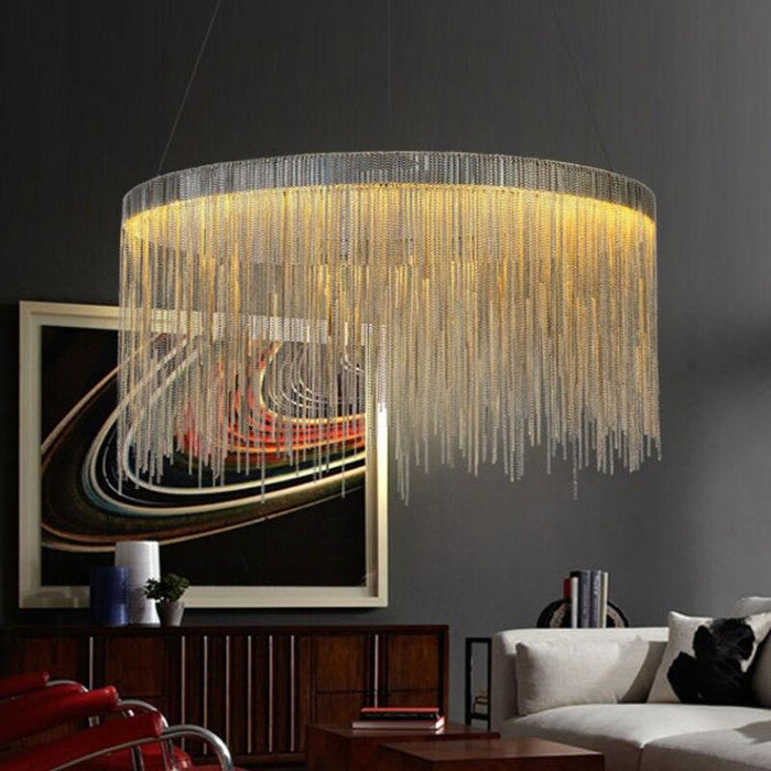 Modern Style Golden Drizzle Chandelier.