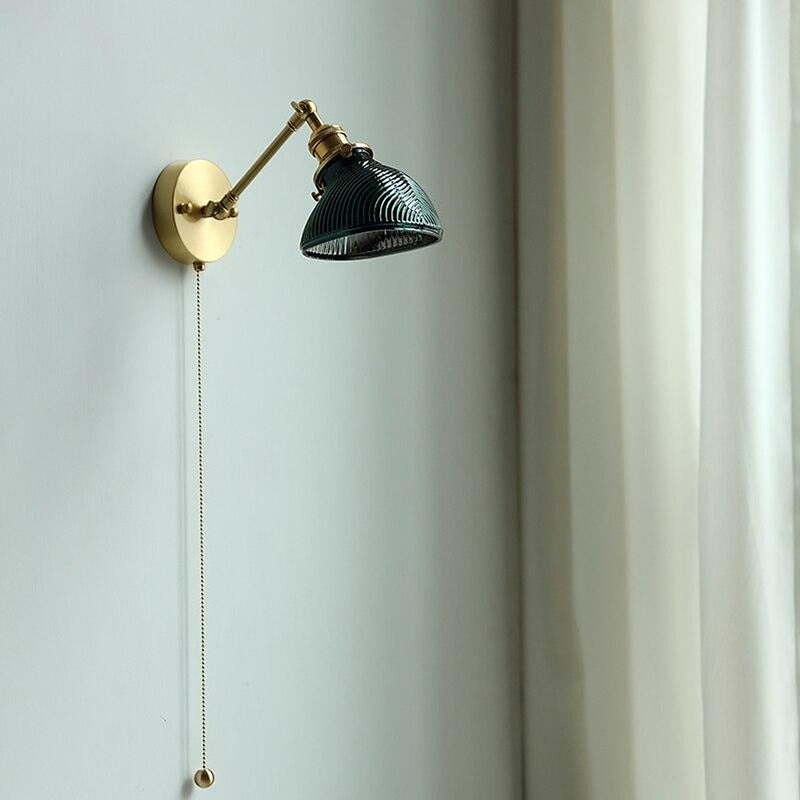 Nordic Style Glass Copper LED Wall Light-DWHOME
