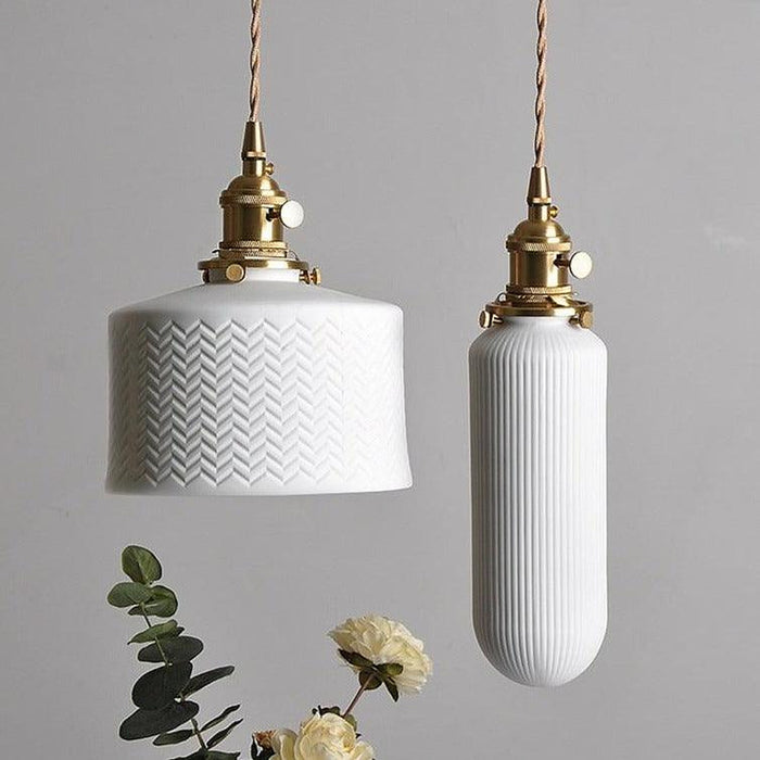 Nordic Style Ceramic Hanging Pendant Light-DWHOME