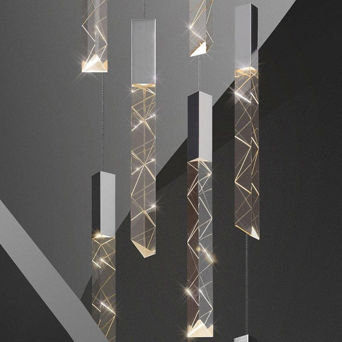 Modern Style Crystal Bars Chandelier.